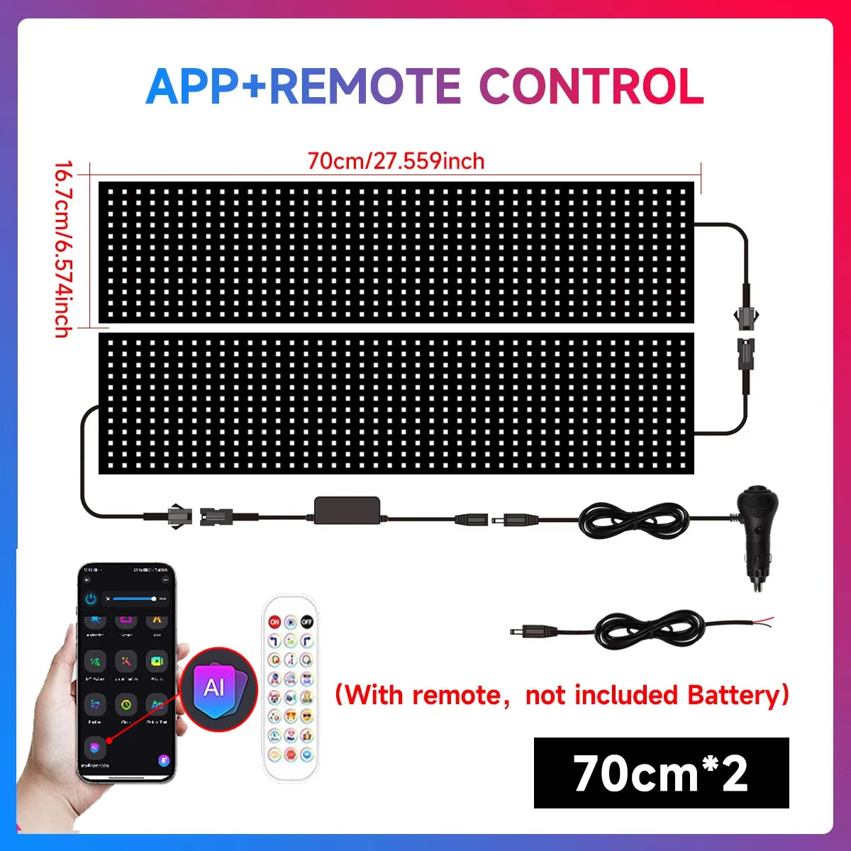 Large LED Truck Car Devil Eye Light With AI Voice Function APP Remote Control Custom Text Pattern Decoration Lighting 12V 24V