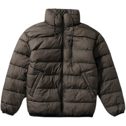 ECO Cloud Fill Lightweight Thick Men's Cotton Jacket Stand Collar down Alternative Coat Youth Casual Standard Fit Short Style