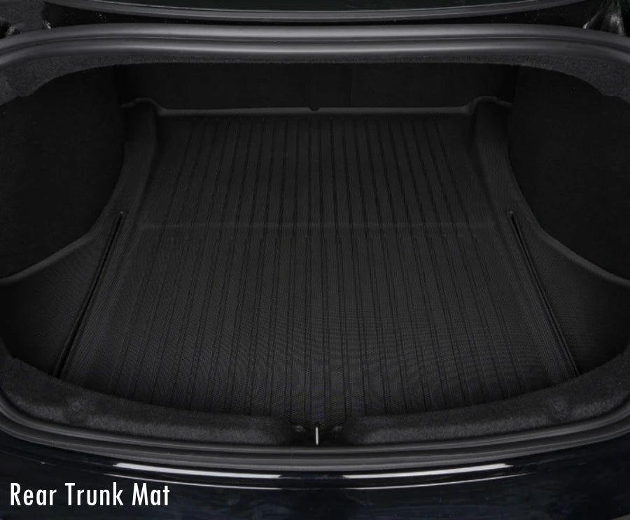 For 2024 Tesla Model 3 Highland Floor Mats with Door Sill Protector Full Cover Floor Liners with Front Rear Cargo Liner Seatback