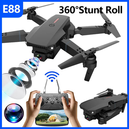 E88 Mini Drone UAV 360-Degree Rotating Folding WiFi Remote Control Aerial Photography Quadcopter Toy Helicopter One-Click New