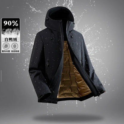 2025 New White Duck Down Men's Waterproof Windproof Warm Down Jacket 2025 Winter Jacket Casual Thick High-quality Clothing