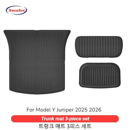 NovaAcc for Tesla Model Y Juniper 2025 2026 Model 3 Highland Floor Mats Trunk Mats Cargo Liners TPE All Weather Water Proof