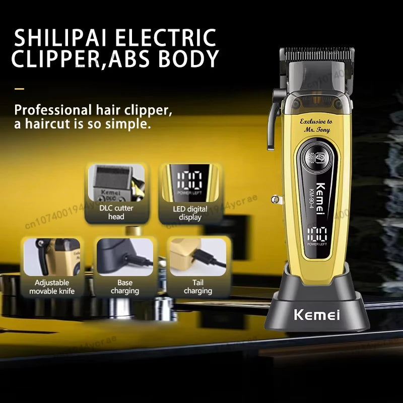 Professional Hair Clipper KM-90-5,KM-90-4 Electric Hair Trimmer Set For Men Rechargeable Cordless Haircut Machine for Barber