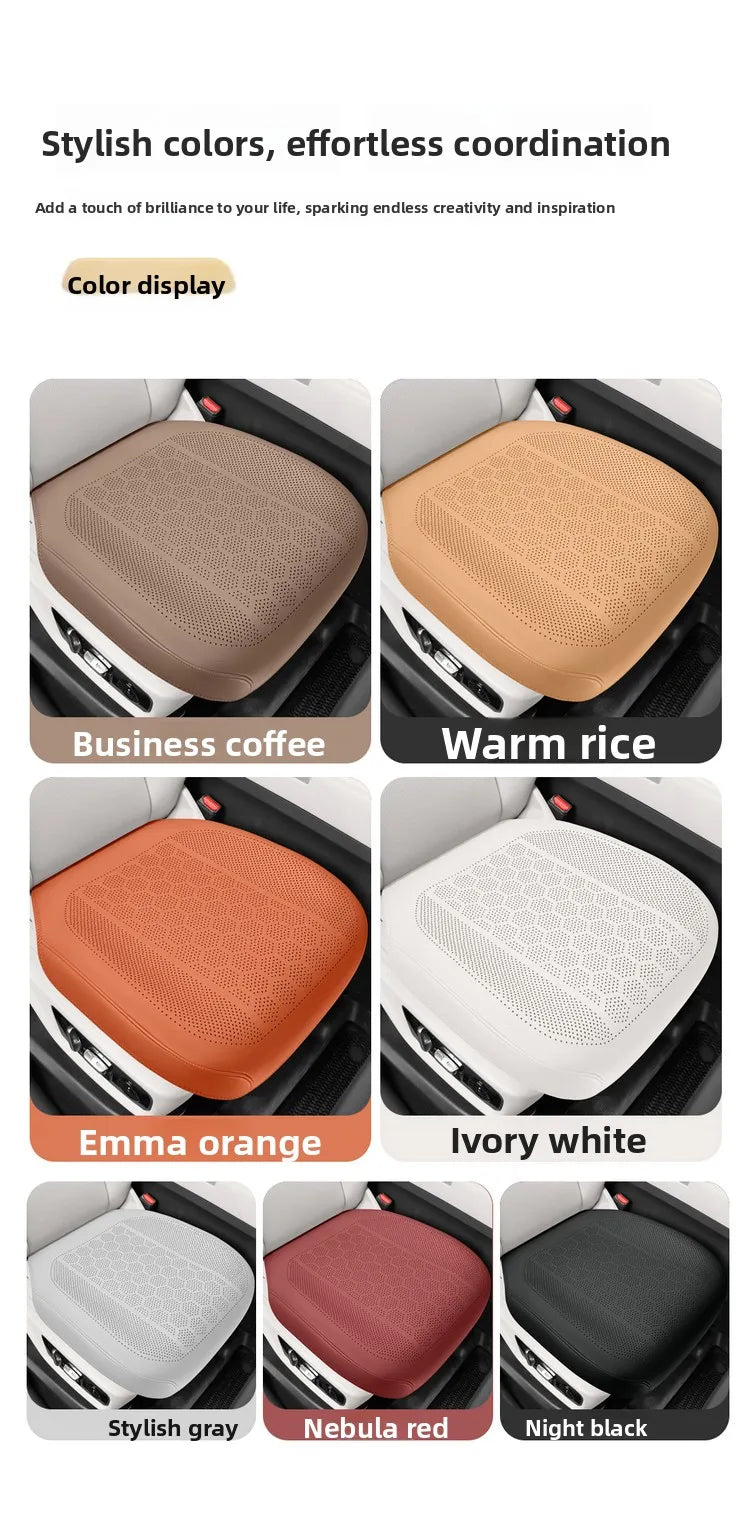 High Quality Nappa Leather Universal Car Seat Full Cover Breathable Luxury SUV Car Protection Perforated Leather Seat Full Cover