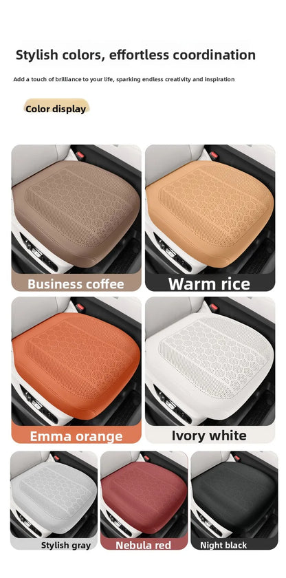 High Quality Nappa Leather Universal Car Seat Full Cover Breathable Luxury SUV Car Protection Perforated Leather Seat Full Cover