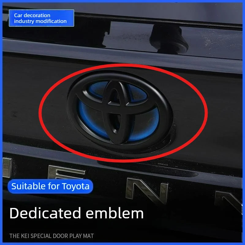 1x Blue Bottom Front Grille Badge Trunk Car Logo Emblem Suitable for Toyota RAV4 CAMRY COROLLA LANDCRUSER RAV4 VIOS SIENNA YARLS