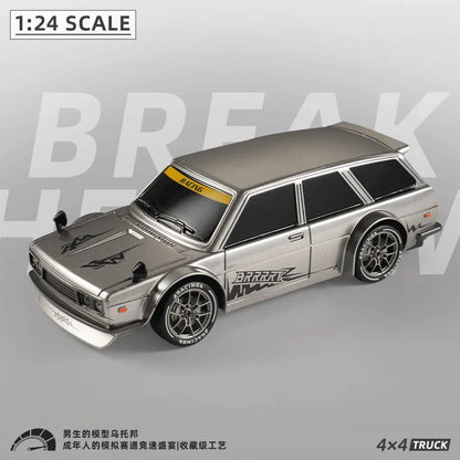 1:24 Scale 4WD Remote Control Retro Wagon Drift Car Off Road Racing Car With Proportional Throttle Toy For Kids And Adults