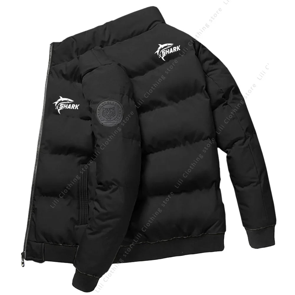 Men's Winter Puffer Jacket Thick Warm Casual down Coat High Quality Lightweight Polyfill Bomber Style Fashionable Outdoor Parka