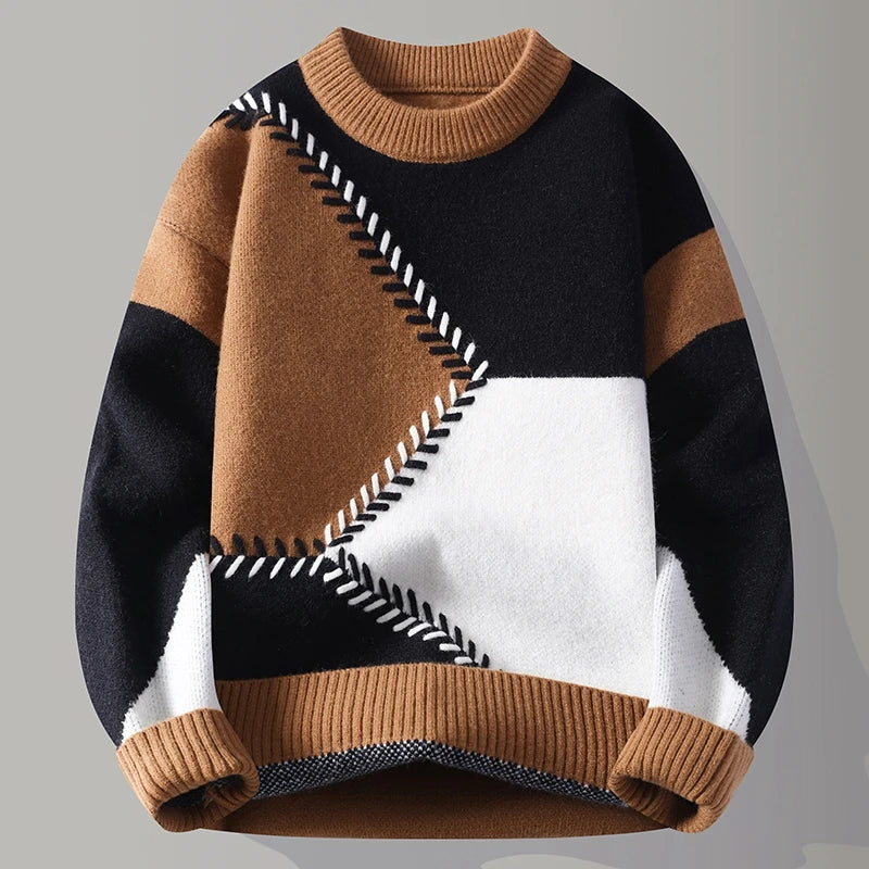 Sweaters men 2025 Winter Letter pattern thick sweater men Student youth sweaters autumn Men's wool pullovers full