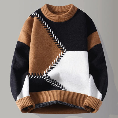 Sweaters men 2025 Winter Letter pattern thick sweater men Student youth sweaters autumn Men's wool pullovers full