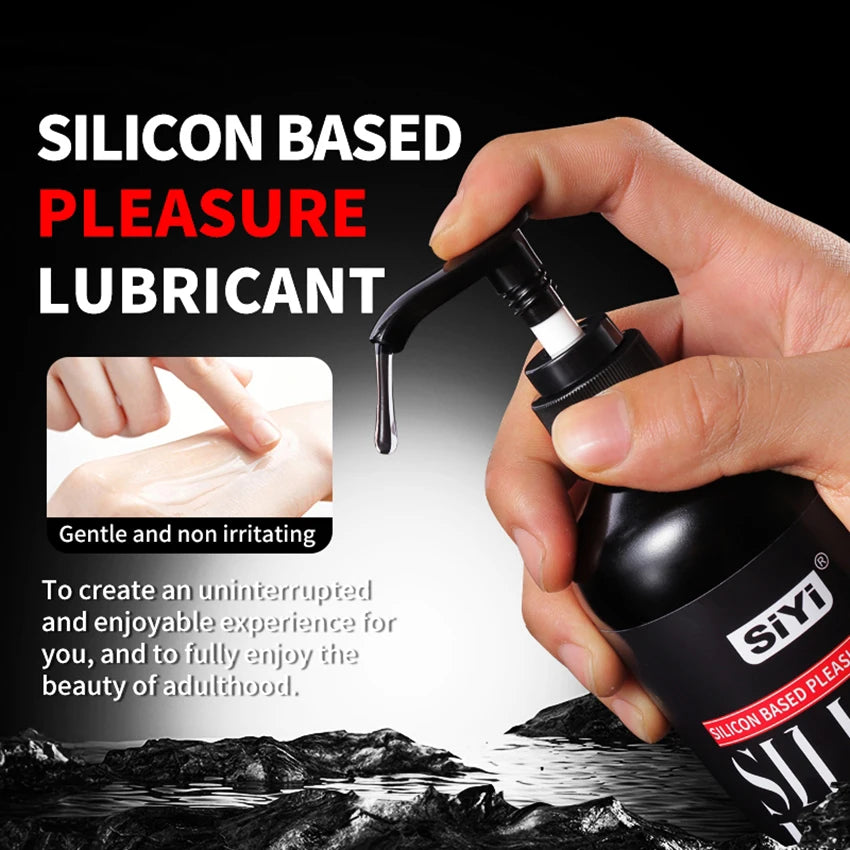 300ml Silicone-Based Lube with Press Pump,  Stringy Anal Lubricant Suitable for Sex Toys Ideal for Toys and Couples