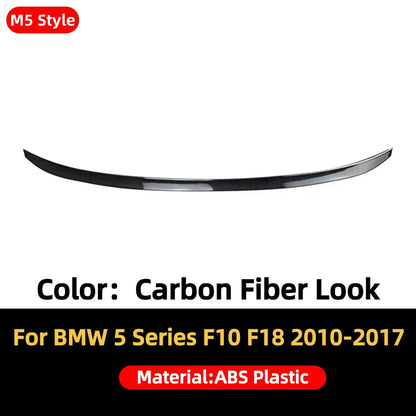 Rear Racing Roof Spoiler Wing Car Accessories Glossy Black Trunk Lip M5 M4 MP Style For BMW 5 Series F10 F18 2010-2017 520i 528i