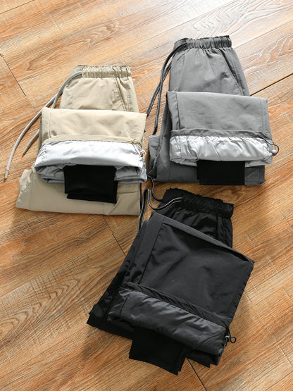 Warm Duck down Winter Outdoor Leisure Skiing Workwear Trousers Trendy Men's Workwear Long Pants Fashionable Urban Style