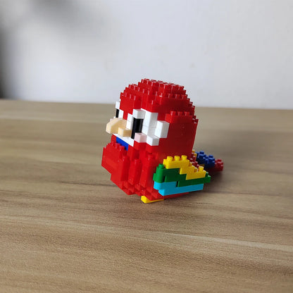 KNEW BUILT Colorful Parrot Micro Mini Building Blocks Assembly Toys 3D Model Bricks for Birds Funs Hands-on Ability Gift