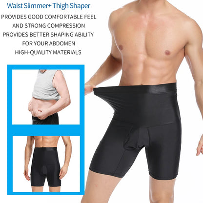 Men Tummy Control Shorts Body Shaper Compression High Waist Trainer Belly Stomach Flat Slimming Shapewear Boxer Underwear Fajas