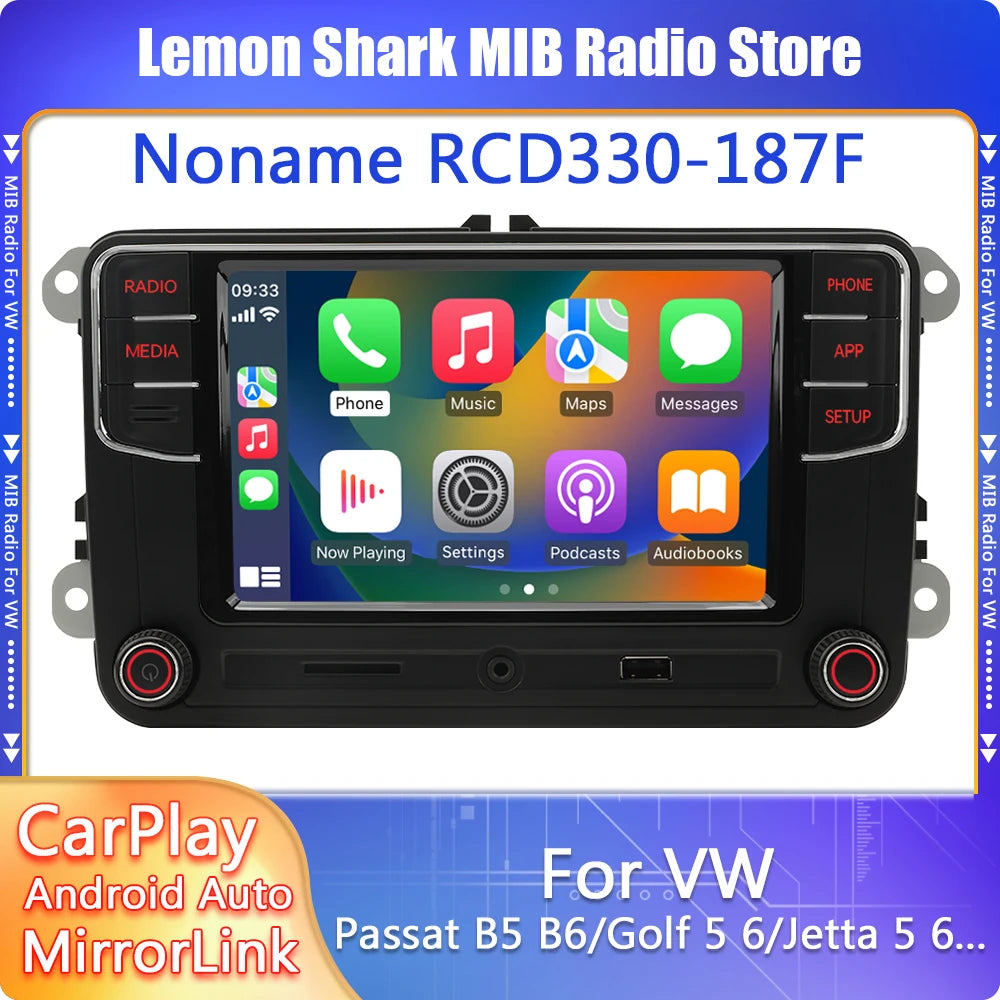 NONAME RCD330 Plus Carplay Car Radio Android Auto MIB Navigator Player 6RF035187F for VW Tiguan Golf 5 6 MK5 MK6 Passat Polo