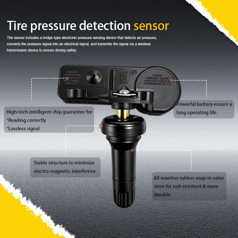 1/4PCS 315MHz Tire Pressure Sensor For Ford F150 F250 F350 Focus Fusion Replacement For DE8T-1A180-AA 9L3Z-1A189-A 9L3T-1A180-AE