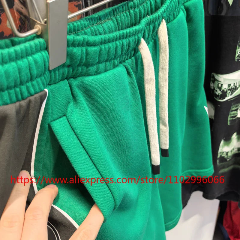 Real Photo Men's High Quality GOD High Street SPEED Shorts Streetwear Elastic Waist Drawstring Casual Sports Pants in Stock