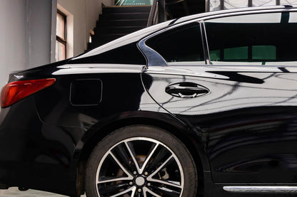 Glossy Black Vinyl Wrap Film Car Wrapping Decal Roll Bubble Free Air Release Vehicle Motocycle Sticker DIY Adhesive Accessories