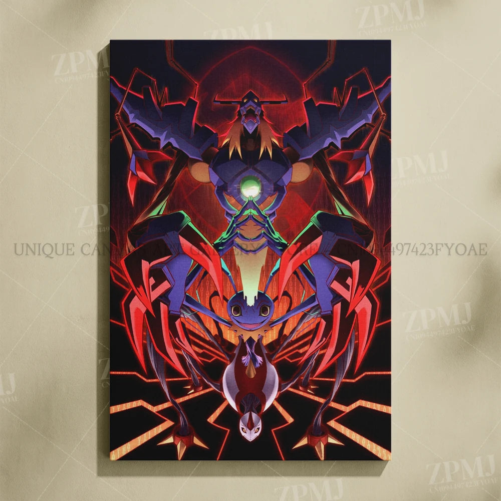 Japanese Anime Canvas Wall Art Digimon Digital Monsters Home Decorative HD Print Poster Painting Modern No Frame For Living Room
