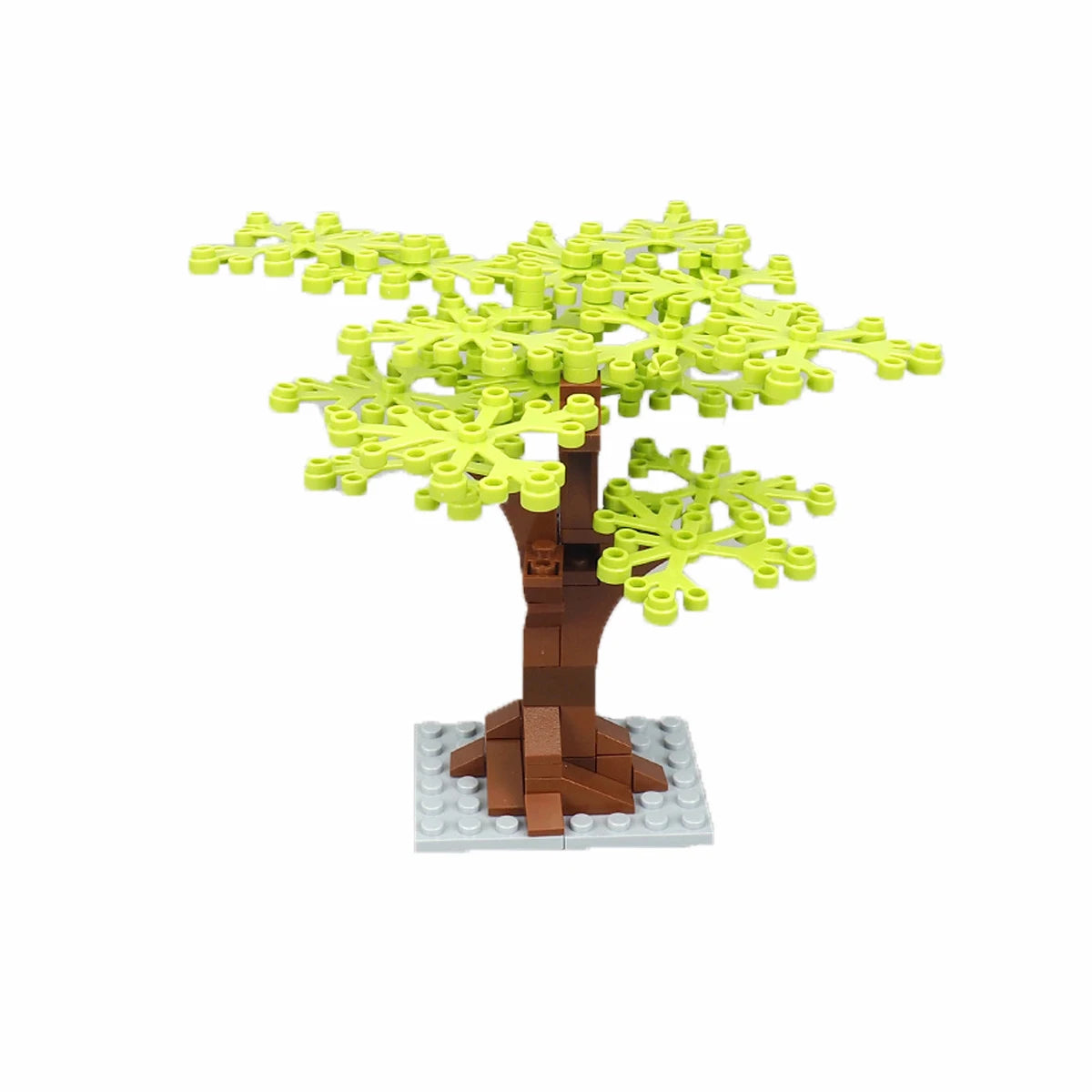 MOC Plant & Tree Parts: Green Grass, Pine Trees, Leaf Flowers & City Building Bricks Accessories - Assemble Blocks Kit