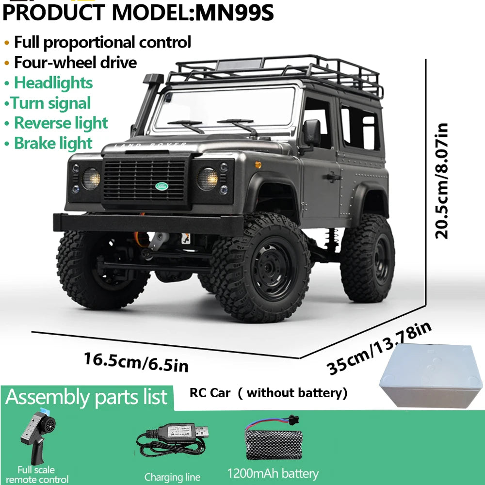 Upgrade MN99S MN98 1:12 RC Car MN Model RTR 2.4G Remote Control Car Climbing Defender 4WD RC Truck Off-road RC Toys As Kids Gift