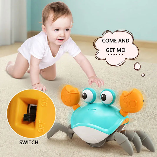 Crawling Crab Baby Toy Smart Obstacle Avoidance Crab Techno Avoid Obstacle Walking Toddler Gift
