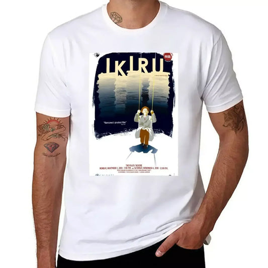 Ikiru Kurosawa T-Shirt for a boy sports fans vintage black t-shirts for men
