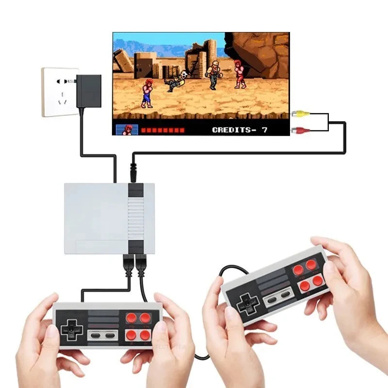 Retro Family Video Game Console For FC Home Game Player AV Output Built in FC620 Classic Game with wired Gamepad For Children