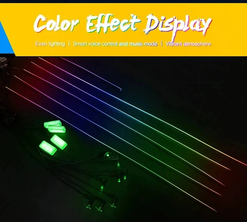 For BMW Only Neon Car Ambient Lights Full 213 Colors Streamer RGB LED Interior Hidden Ergonomic Strip For F10 F20 F30 G20 G30