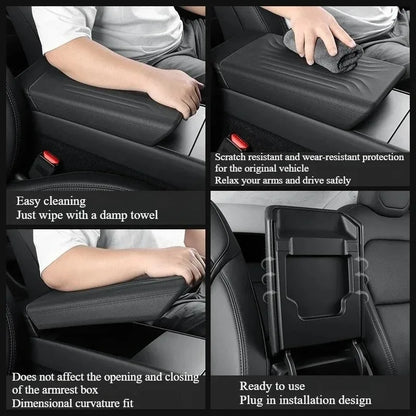 For Tesla Model YL Model Y Juniper 2026 Central Armrest Cover TPE Center Console Lid Protector Box Case Interior Accessories