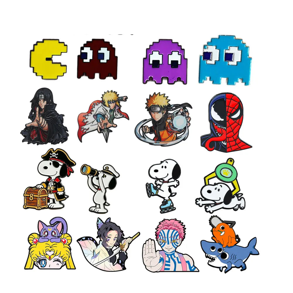 Wholesale Anime Custom Brooches Enamel Pins Cartoon PCS Lapel Badges Animal Funny Jewelry Gifts for Kids Friends