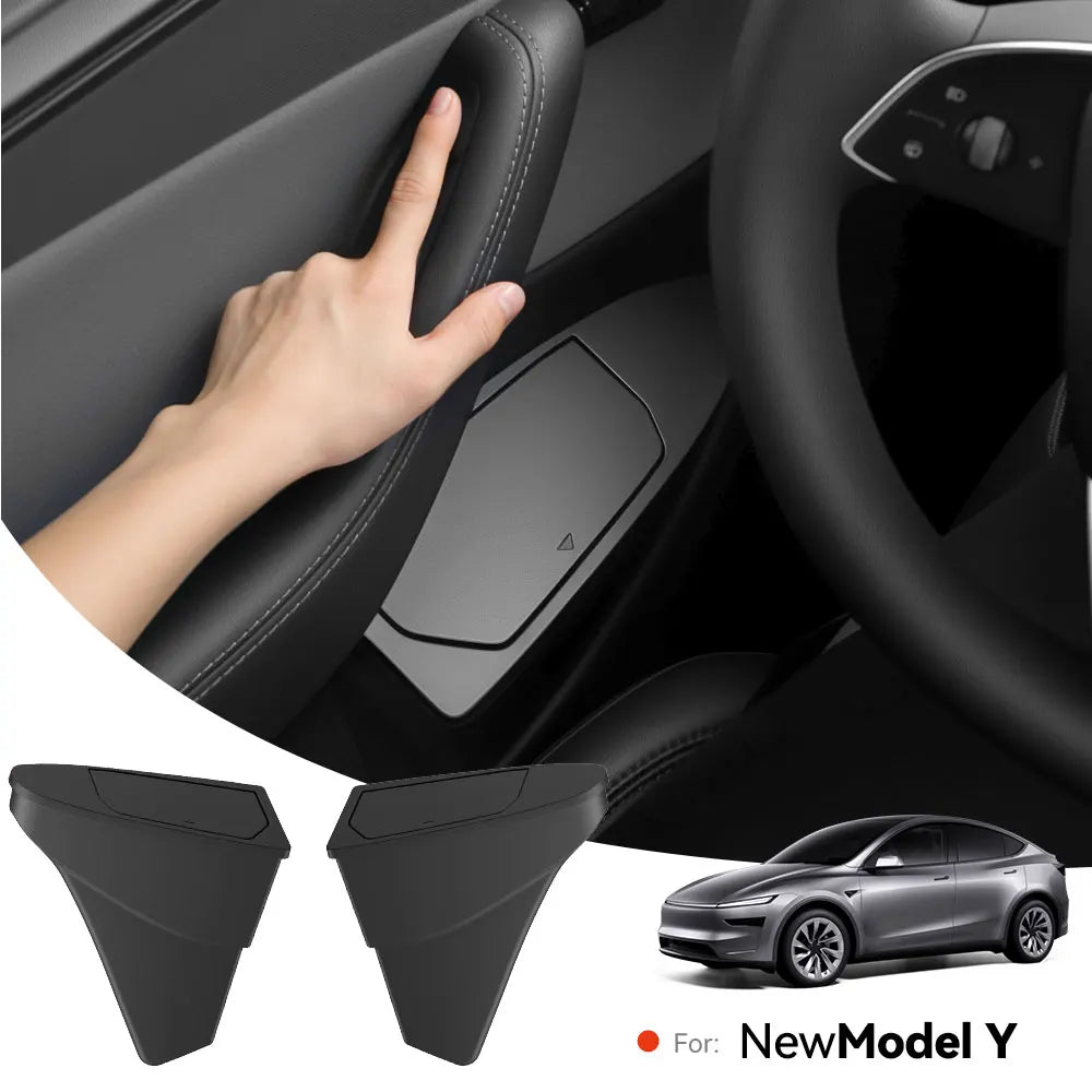 YZ Front Door Storage Trash Can for Tesla Model Y/YL Juniper Car Door Storage Box Multi Functional organizador Car Accessories