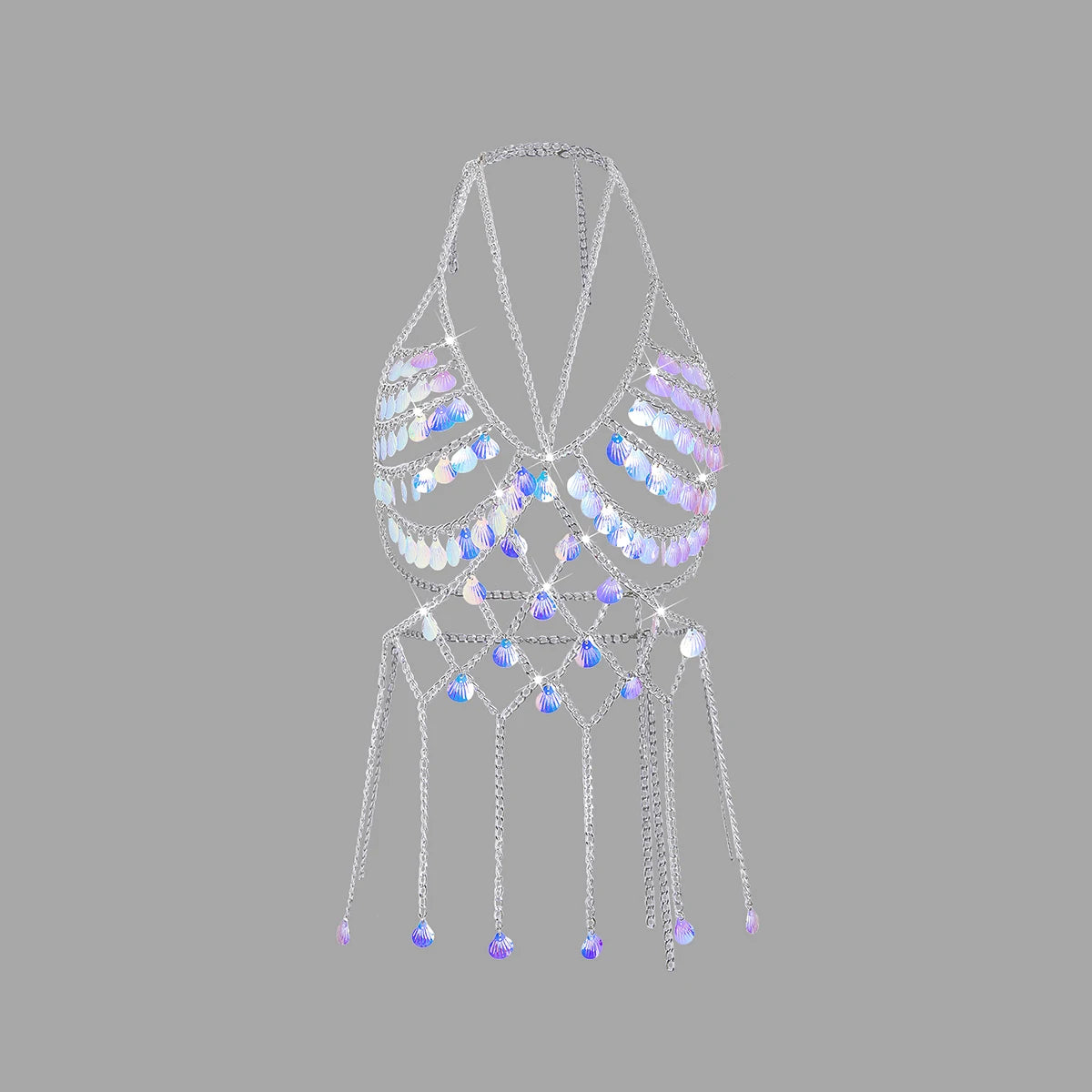 Summer Colorful Shells Chest Bra Chain Sweet Body Outfit Accessories 2025 Handmade Tank Top Sexy Lingerie Jewelry For Women