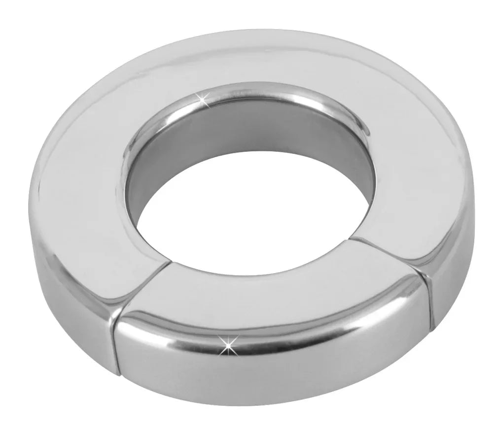Stainless Steel Ball Stretcher Scrotum Pendant Heavy Magnetic Penis Lock Cock Ring Bondage Metal Erection Male Delay Sex Toy Man