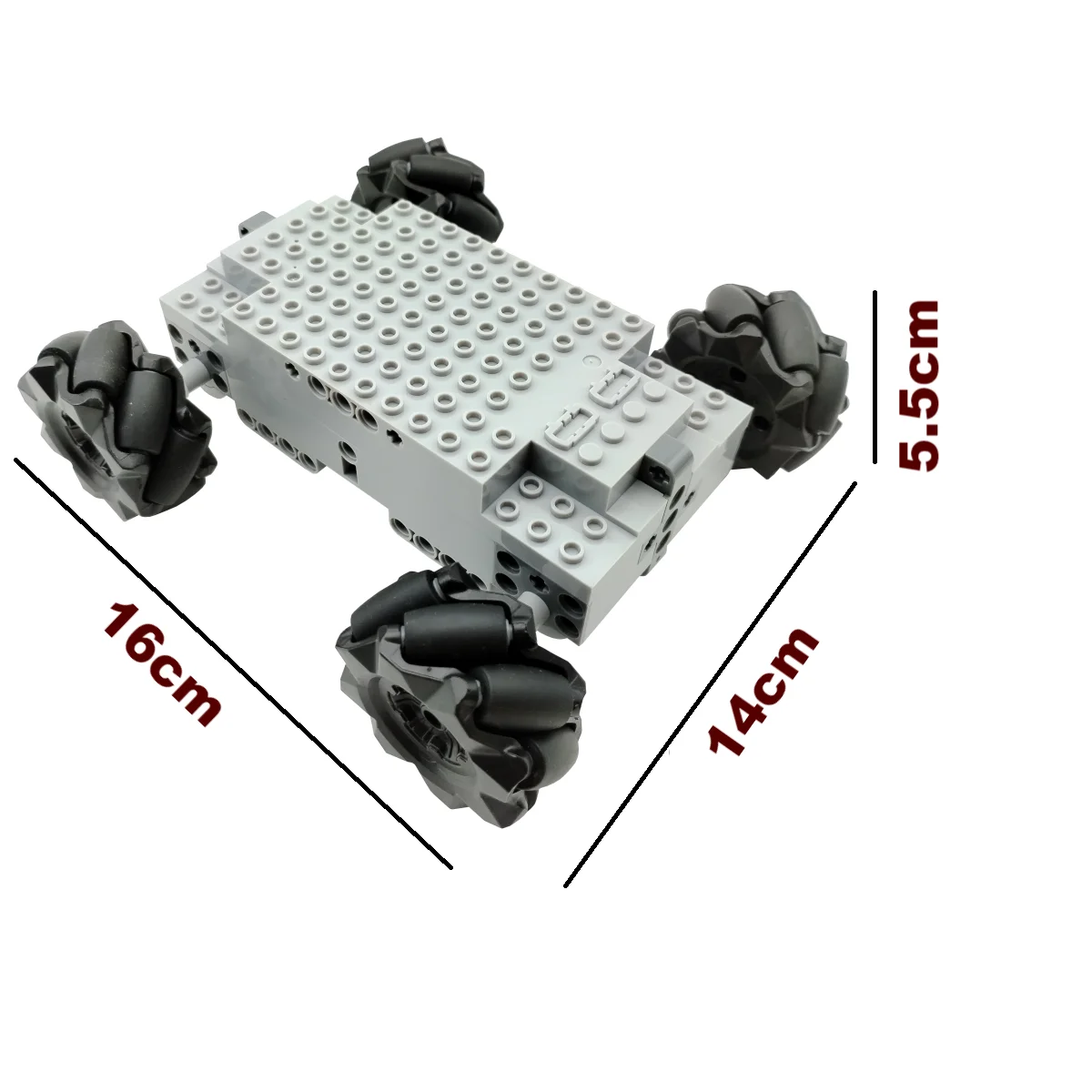 2IN1 Universal Technical Building Block Chassis Electric Omnidirectional Mecanum Wheels 4WD RC Vehicle Crawler Tank Excavator