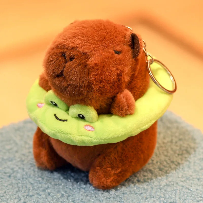 29styles Cartoon Capybara Plush Keychain Cute Stuffed Doll Toys Bag Pendant Hanging Decoration Kapila Doll Ornament Keyring Gift