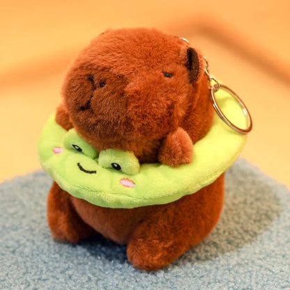 29styles Cartoon Capybara Plush Keychain Cute Stuffed Doll Toys Bag Pendant Hanging Decoration Kapila Doll Ornament Keyring Gift
