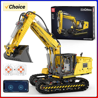 MOULD KING 13112 Technical Car Toys The MOC-2513 APP&RC Motorized Excavator Model Building Blocks Bricks Kids Christmas Gift