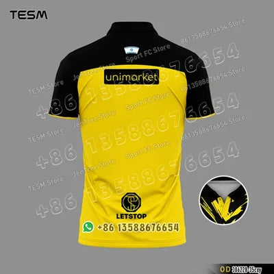 Sports POLO Shirt Summer Men Casual Short Sleeve Lapel Printed T-shirt Striped Retro Fashion Top Outdoor Team Breathable POLO