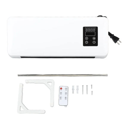 1500W Electric Wall Heater, ABS Wall Mounted Space Heater With Remote Control, Fast Heating And Cooling, Towel Drying Rack