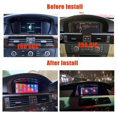 Wireless Apple CarPlay Android 15 Auto Car Multimedia For BMW 5 3 Series E60 E61 E62 E63 E90 E91 E92 E93 CCC CIC Radio GPS 4G