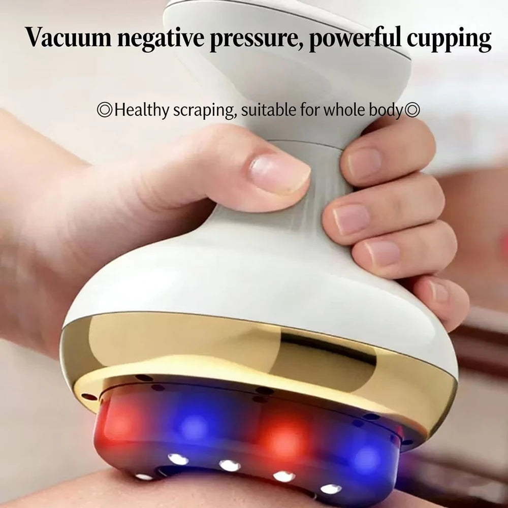 Home Electric Scraping and Cupping Massager with Suction Cups, Heated Suction, and Anti-Cellulite Massager