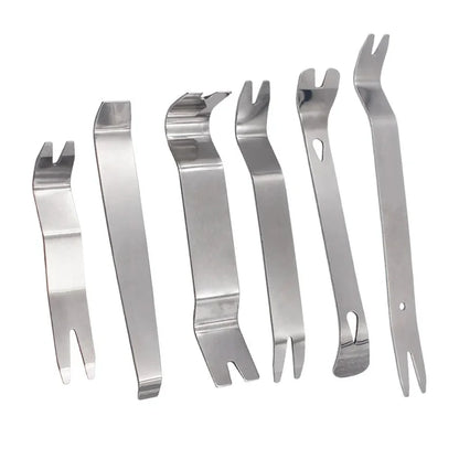 Car Inner Removal Tool 6pcs Kit Auto Car Radio Door Clip Panel Audio Removal Installer Pry Tool with Canvas Bag