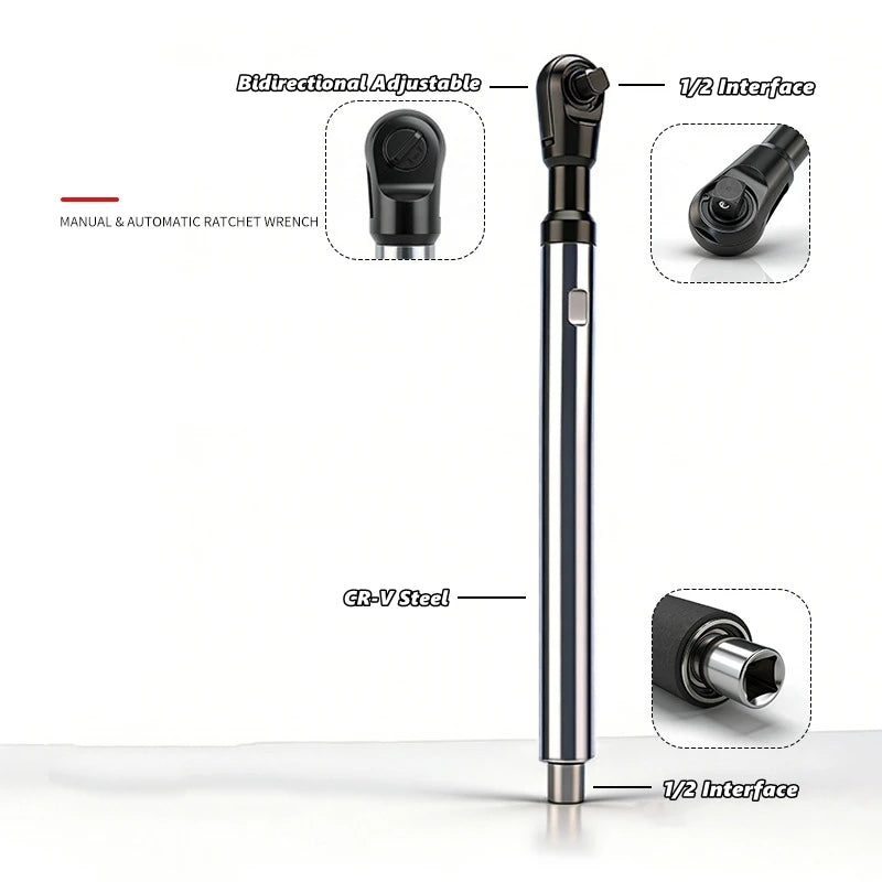 Manual & Automatic Self-Contained Ratchet Extended Wrench, Electric Extension Car Wrench,Four-wheel Alignment Angle Adjustment