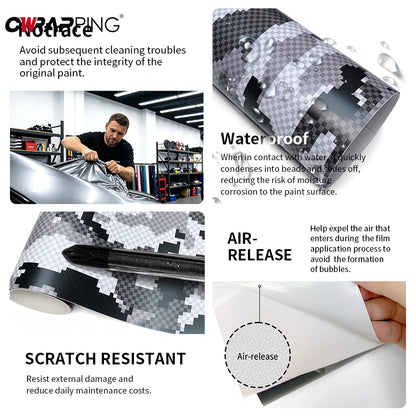 Camouflage Printing Car Wrapping Sticker Waterproof Automotive Vinyl for Motorcycle Self-adhesive Car Decals and Graphics Wrap