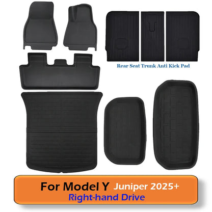 XPE Floor Mats Cargo Liner for Tesla Model Y Juniper / Launch 2025 2026 All Weather Anti Slip Waterproof Floor Liner Boot Mats