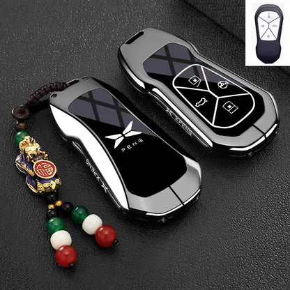 Premium Zinc Alloy Key Cover Case for XPENG G9/G6/G7/P5/P7+/G3i/MONA M03 (2025) - Protective Key Fob Shell Keybag Keychain