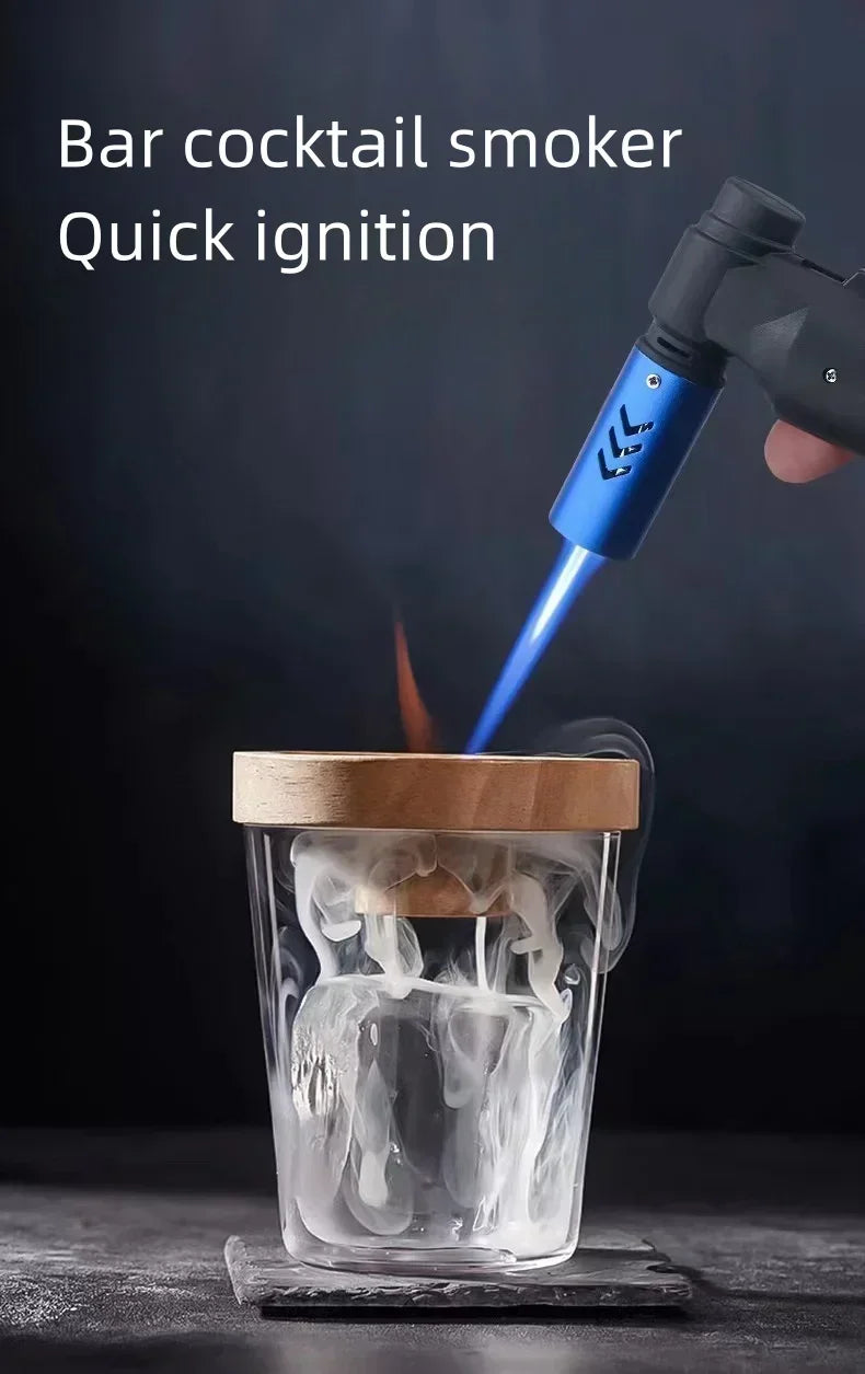 HONEST Windproof Spray Gun Strong Blue Fire Butane Gas Torch Lighter Outdoor BBQ Kitchen Jewelry Welding Cigar Lighters Smoking