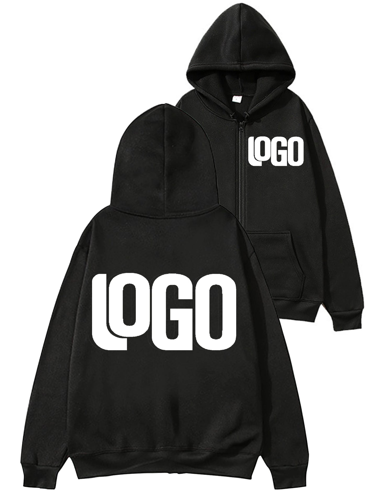 Zipper Hooded Cardigan Sweatshirt Jacket, New Fashion, Anytime, Anywhere Design Brand Logo/Custom Image Replication